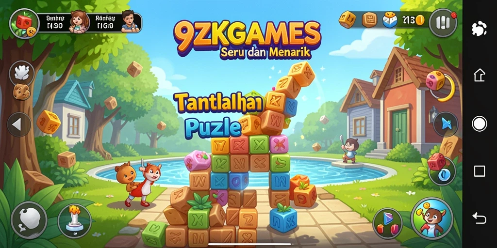 Tangkapan layar gameplay puzzle di 9ZKGAMES yang menarik.