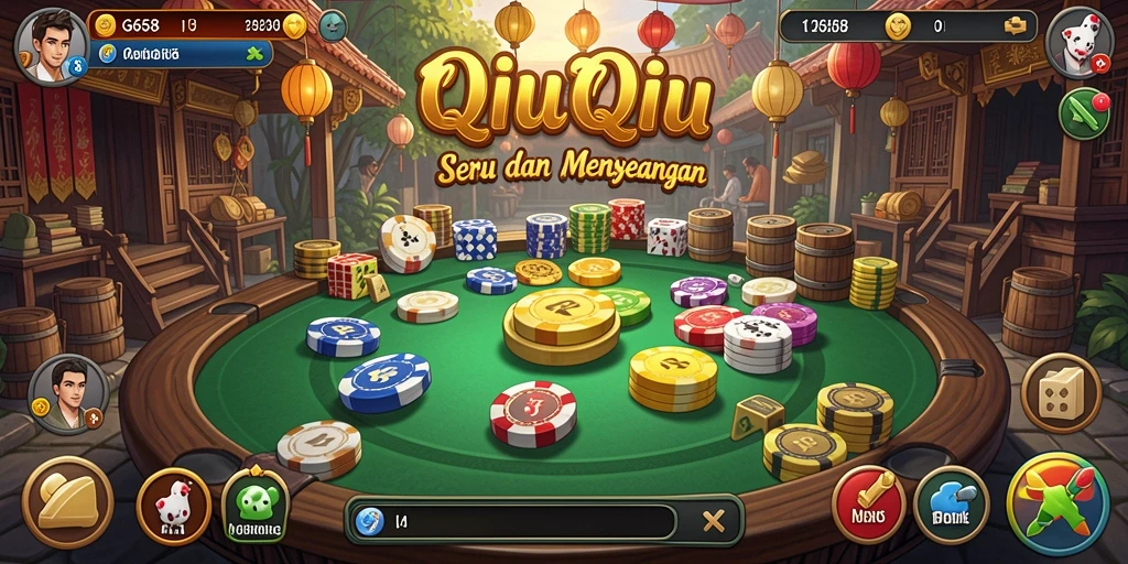 Tampilan gameplay seru G668 dalam permainan QiuQiu.