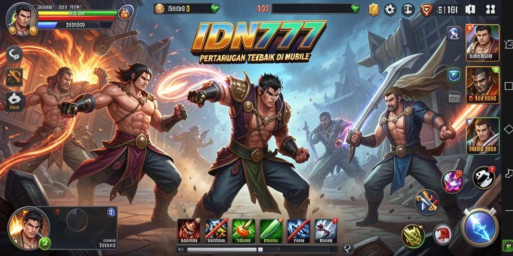 Gameplay pertarungan seru dalam IDN777 yang mendebarkan.