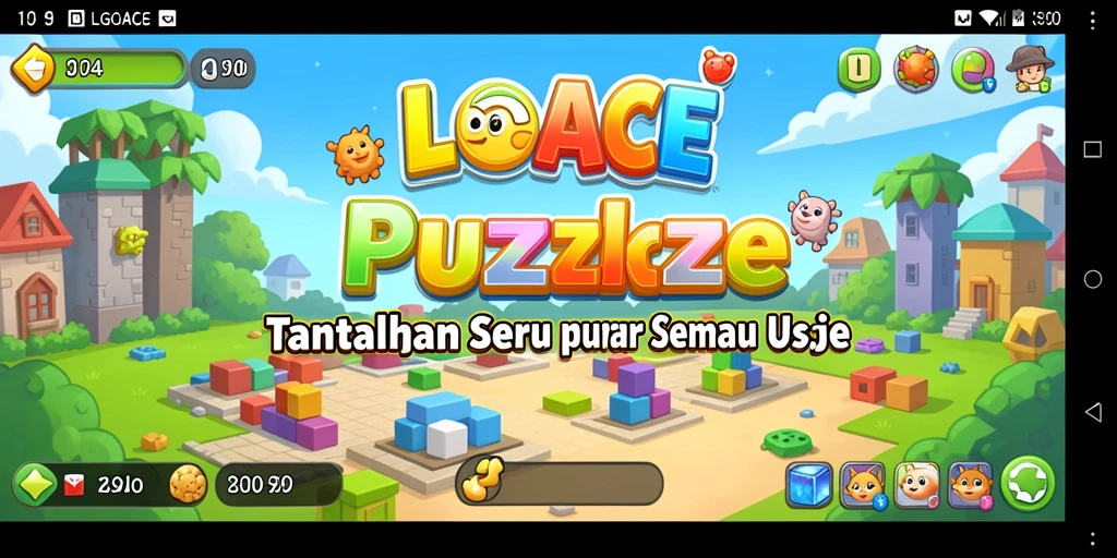 Tampilan gameplay menarik di LGOACE dengan level Puzzle yang menantang.