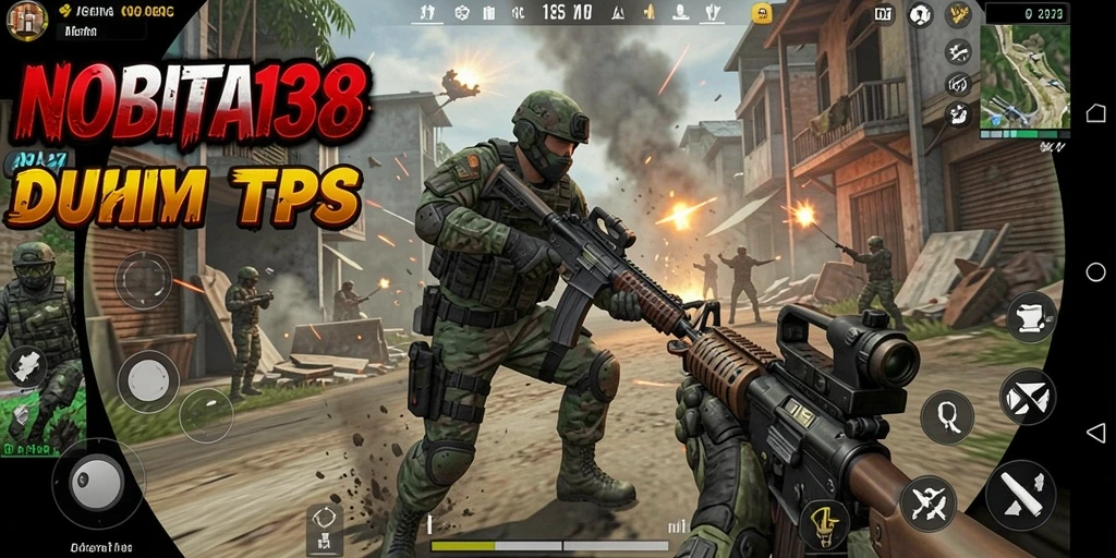 Tampilan gameplay seru dari NOBITA138 dengan aksi TPS yang mendebarkan.