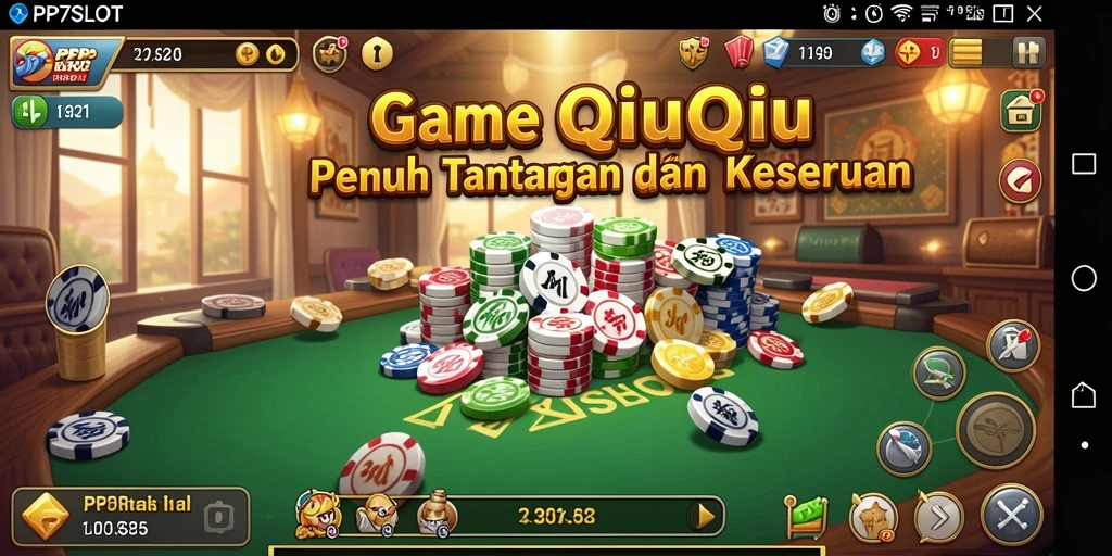 Tampilan gameplay QiuQiu yang seru dan interaktif.