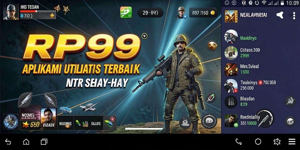 Tampilan penggunaan utama aplikasi RP99 yang intuitif dan fungsional.