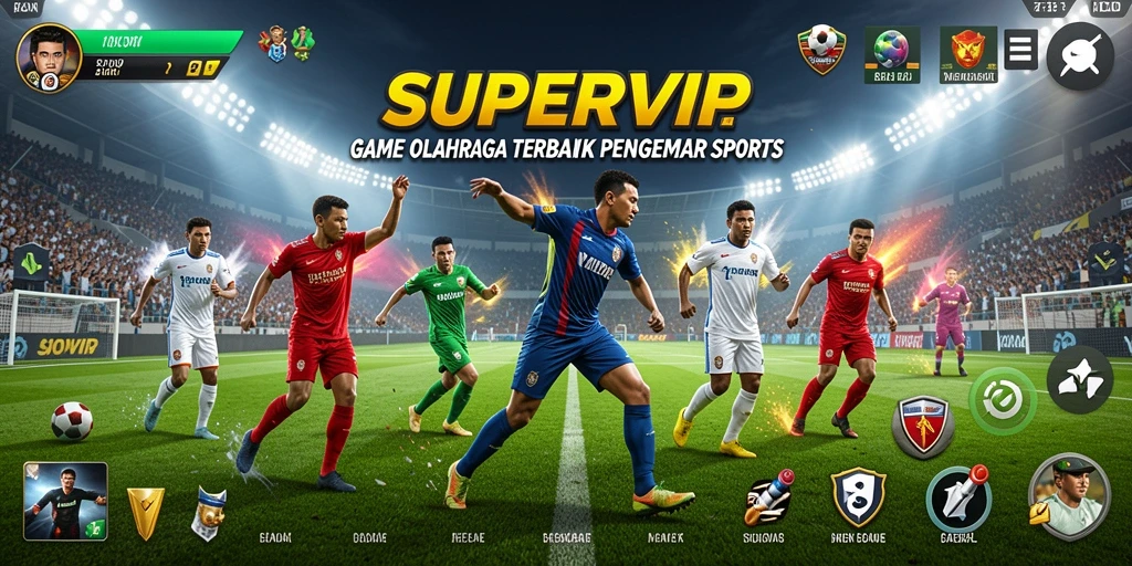 Tampilan gameplay menarik dari SUPERVIP yang penuh aksi olahraga.