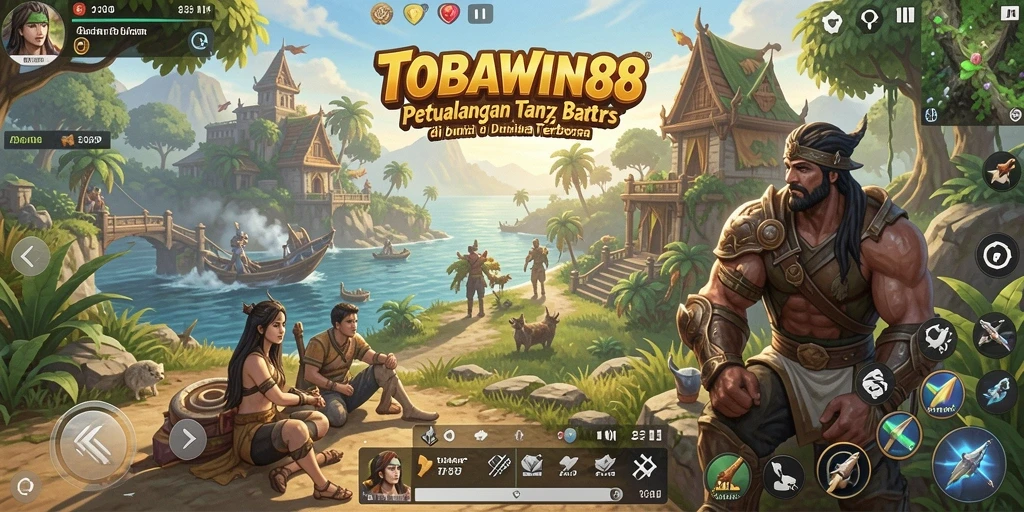 Screenshot gameplay menampilkan petualangan menakjubkan di dunia terbuka.