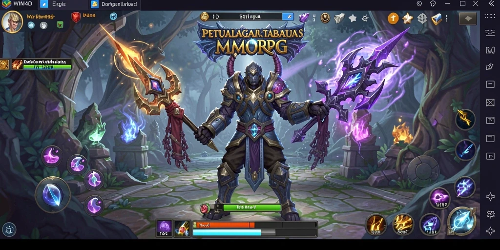 Tampilan gameplay seru dari WIN4D dalam dunia MMORPG.
